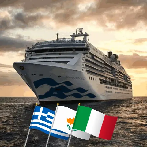 Cruzeiro no Mediterrâneo de Piraeus para Civitavecchia a bordo do navio Island Princess com visitas à Grécia, Chipre, Israel e Itália por 11 dias