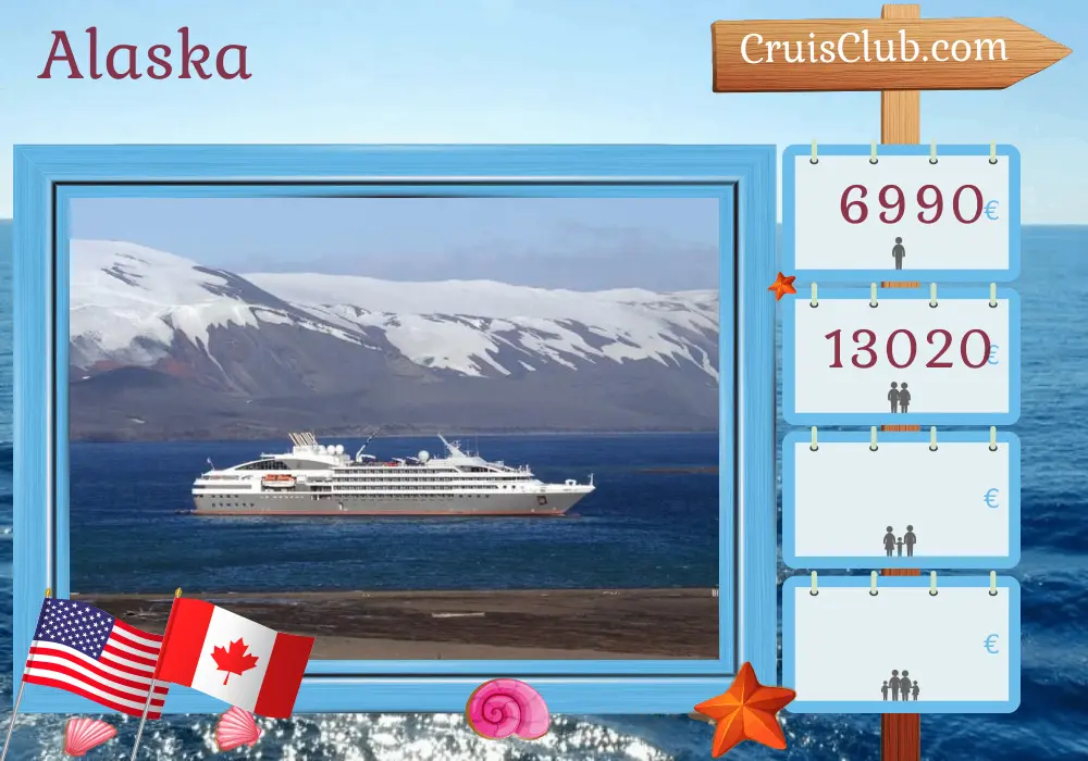 Cruise in the Alaska from Sitka to Vancouver aboard Le Soléal ship with visits to USA and Canada for 11 days