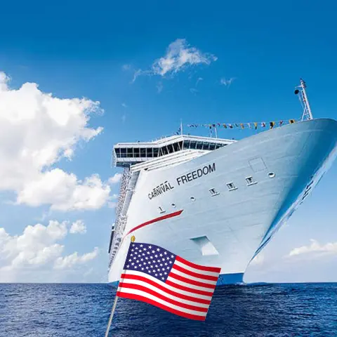 Croisière dans les Caraïbes depuis Port Canaveral / Orlando à bord du navire Carnival Freedom avec des visites aux États-Unis et en République dominicaine pendant 6 jours