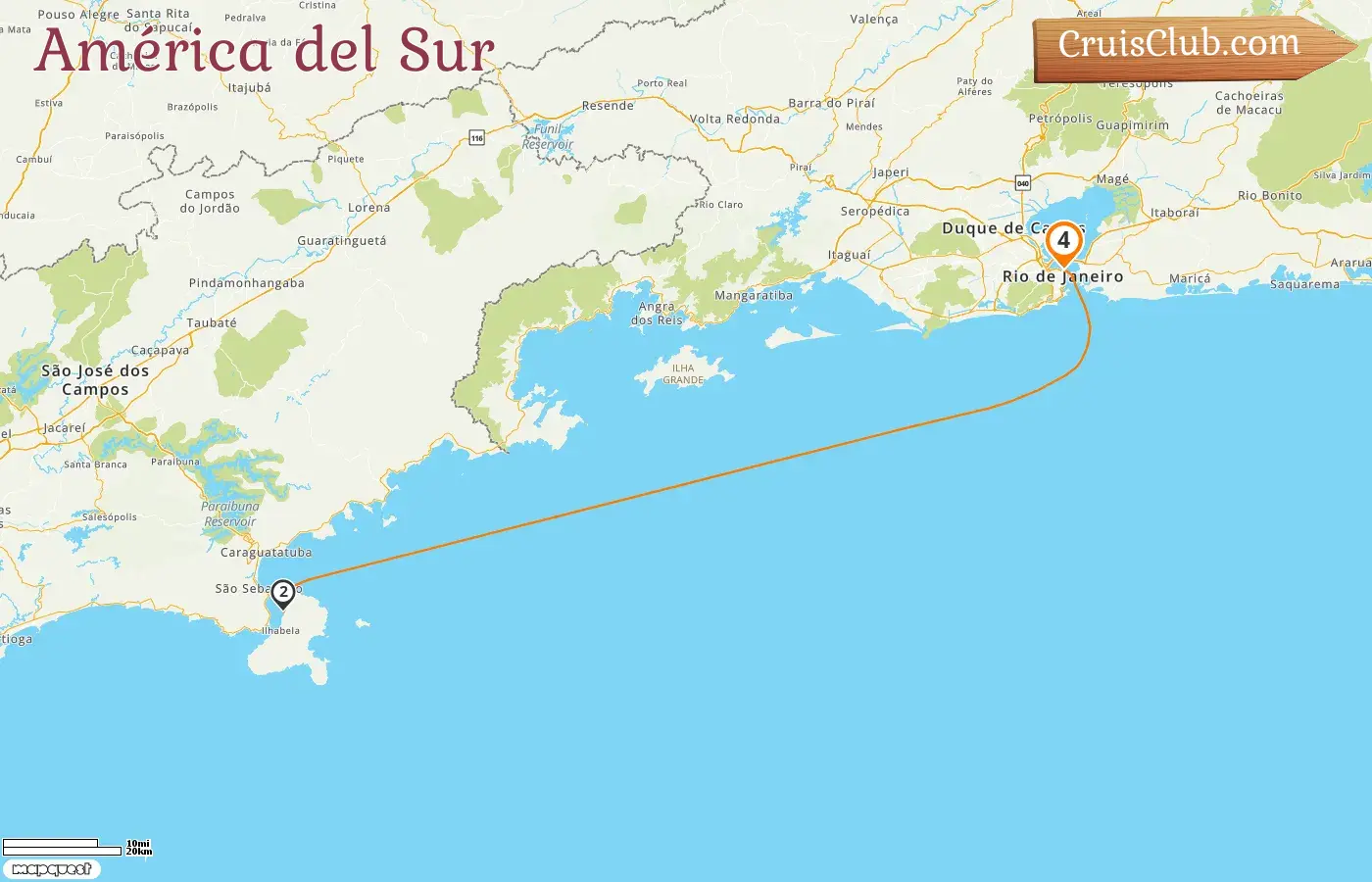 Crucero por Sudamérica desde Río de Janeiro a bordo del barco MSC Seaview con visitas a Brasil durante 4 días