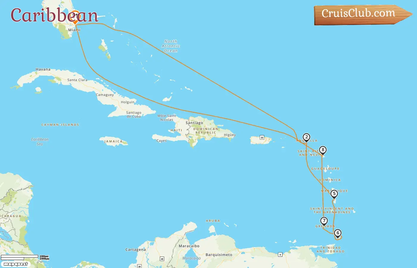 Caribbean Cruise on Celebrity Silhouette: USA, Saint Lucia, Trinidad and Tobago, and Grenada for 11 days