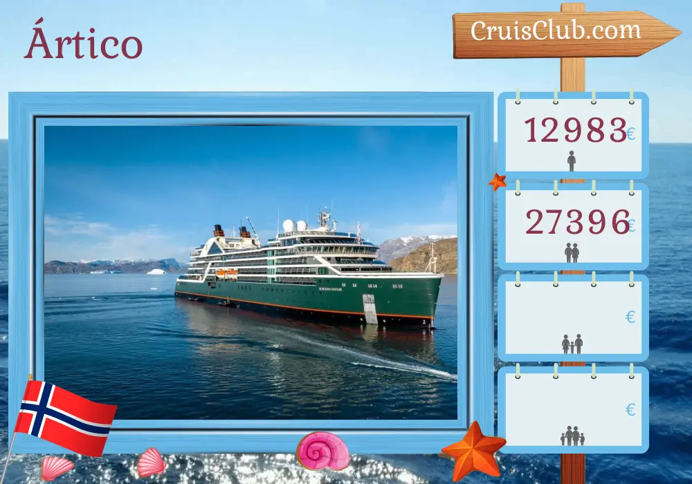 Crucero en el Ártico de Tromsø a Longyearbyen a bordo del barco Seabourn Venture con visitas a Noruega durante 13 días