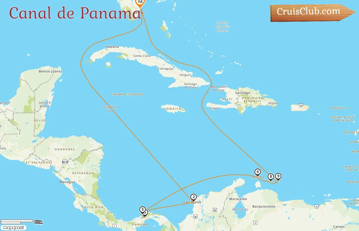 Croisière dans le canal de Panama au départ de Fort Lauderdale à bord du navire Celebrity Beyond avec des escales aux États-Unis, en Colombie, au Panama, à Aruba et à Curaçao pendant 12 jours