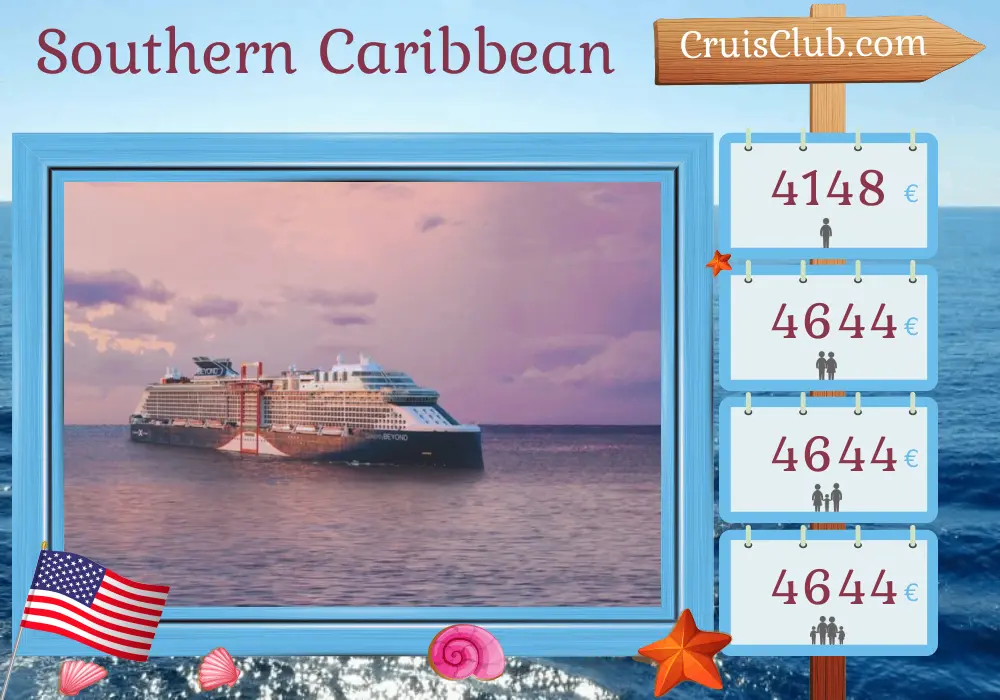 Cruise in the Southern Caribbean from Fort Lauderdale aboard Celebrity Beyond ship