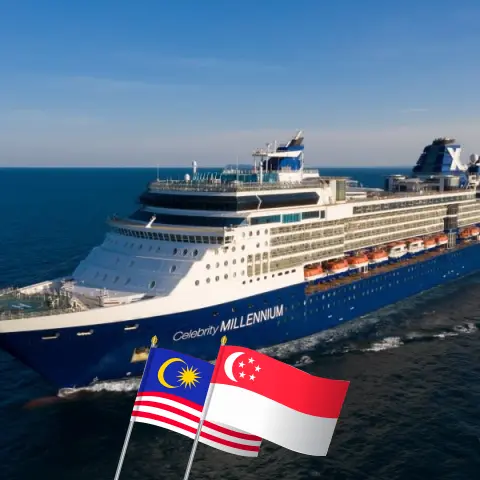 Cruzeiro na Ásia de Benoa a Singapura a bordo do navio Celebrity Millennium com visitas à Indonésia, Malásia, Tailândia e Singapura por 12 dias