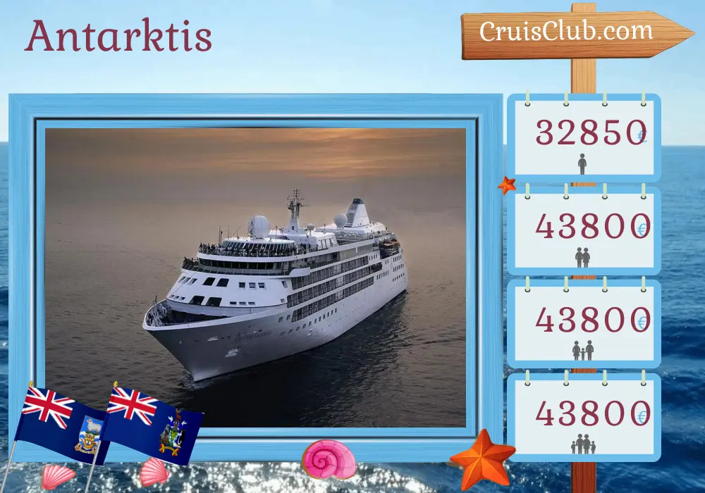 Antarktis-Kreuzfahrt von Puerto Williams an Bord des Schiffes Silver Cloud mit Besuchen in Chile und den Falklandinseln für 19 Tage