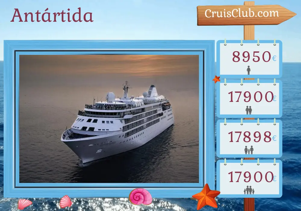 Crucero en la Antártida desde Puerto Williams a bordo del barco Silver Cloud con visitas a Chile durante 11 días