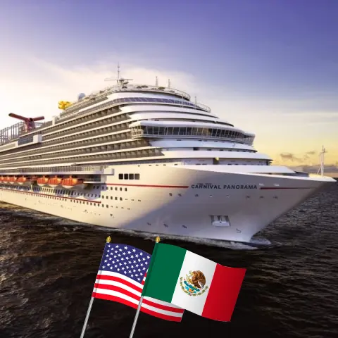 Cruzeiro no México a partir de Long Beach a bordo do navio Carnival Panorama com visitas aos EUA e México por 7 dias