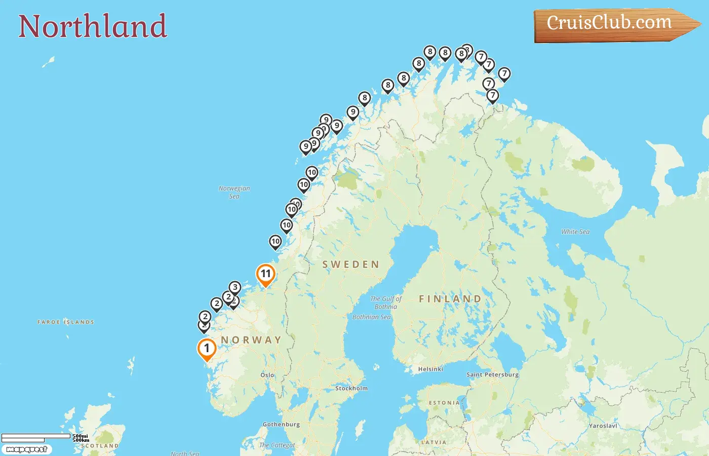 Havila Castor Cruise in Northland from Bergen to Trondheim