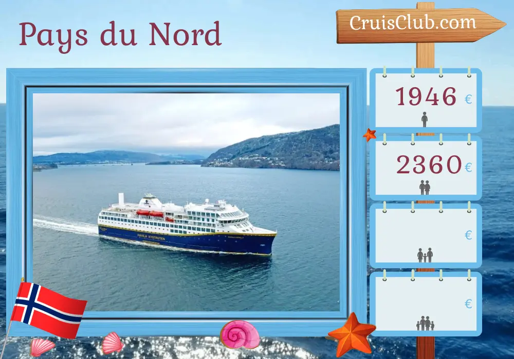 Croisière dans le Nordland de Bergen à Trondheim à bord du navire Havila Capella avec visites en Norvège pendant 11 jours