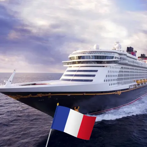 Cruzeiro na Europa Ocidental a partir de Southampton a bordo do navio Disney Dream com visitas à França por 5 dias