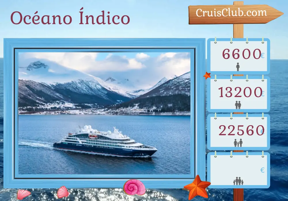 Crucero en el Océano Índico desde Zanzíbar hasta Victoria a bordo del barco Le Bougainville con visitas a Tanzania y Seychelles por 13 días