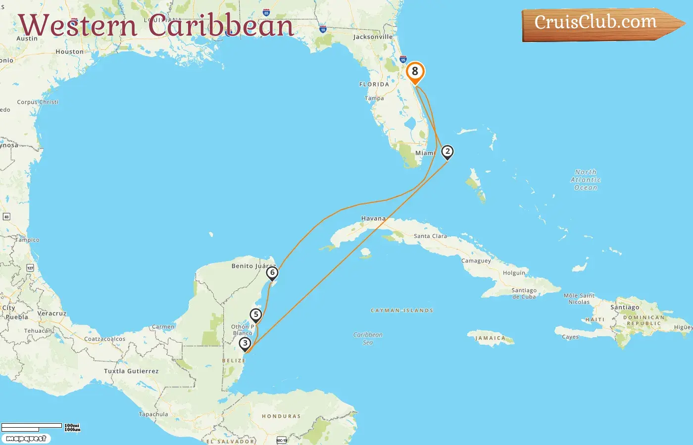 MSC Seashore Western Caribbean Cruise from Port Canaveral / Orlando, USA to Bahamas, Belize, and Mexico for 8 days