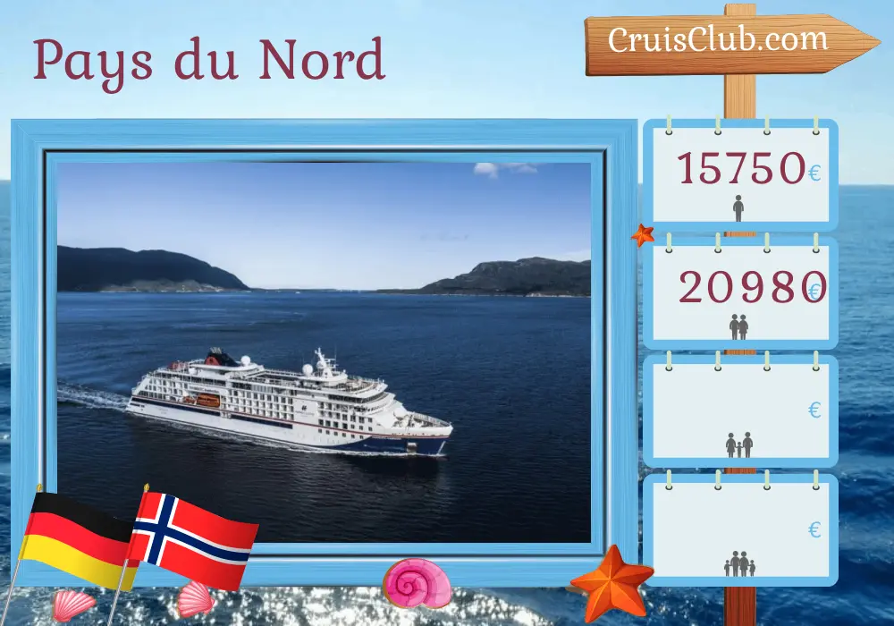 Croisière dans le Northland de Hambourg à Longyearbyen à bord du navire HANSEATIC inspiration avec des visites en Allemagne et en Norvège pendant 16 jours