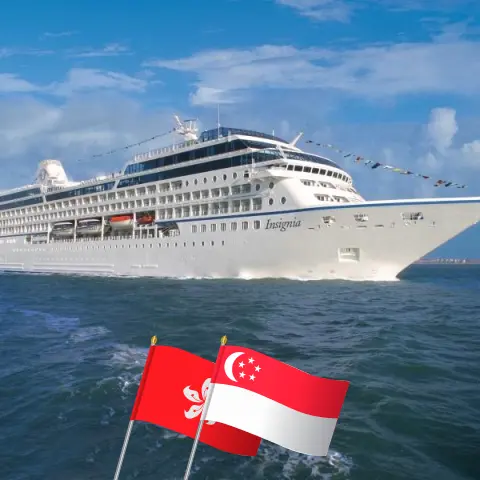 Crucero en Asia desde Hong Kong a Singapur a bordo del barco Insignia con visitas a Hong Kong, Vietnam, Tailandia y Singapur durante 16 días