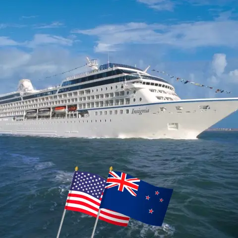 Croisière dans le Pacifique Sud de Los Angeles à Auckland à bord du navire Insignia avec des visites aux États-Unis, en Polynésie française, aux Samoa, aux Fidji et en Nouvelle-Zélande pendant 30 jours