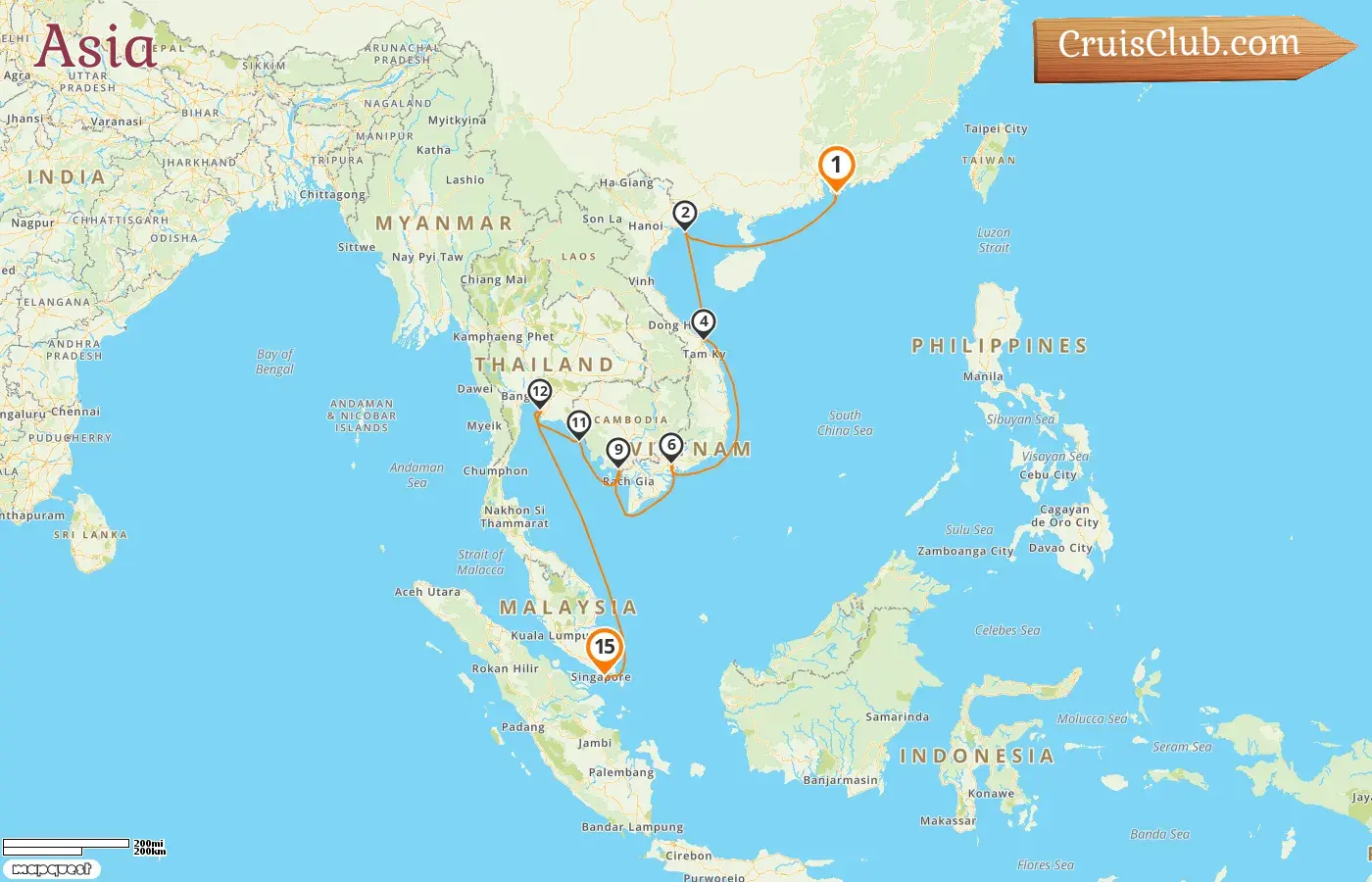 Asia Cruise aboard Seabourn Encore: Hong Kong to Singapore