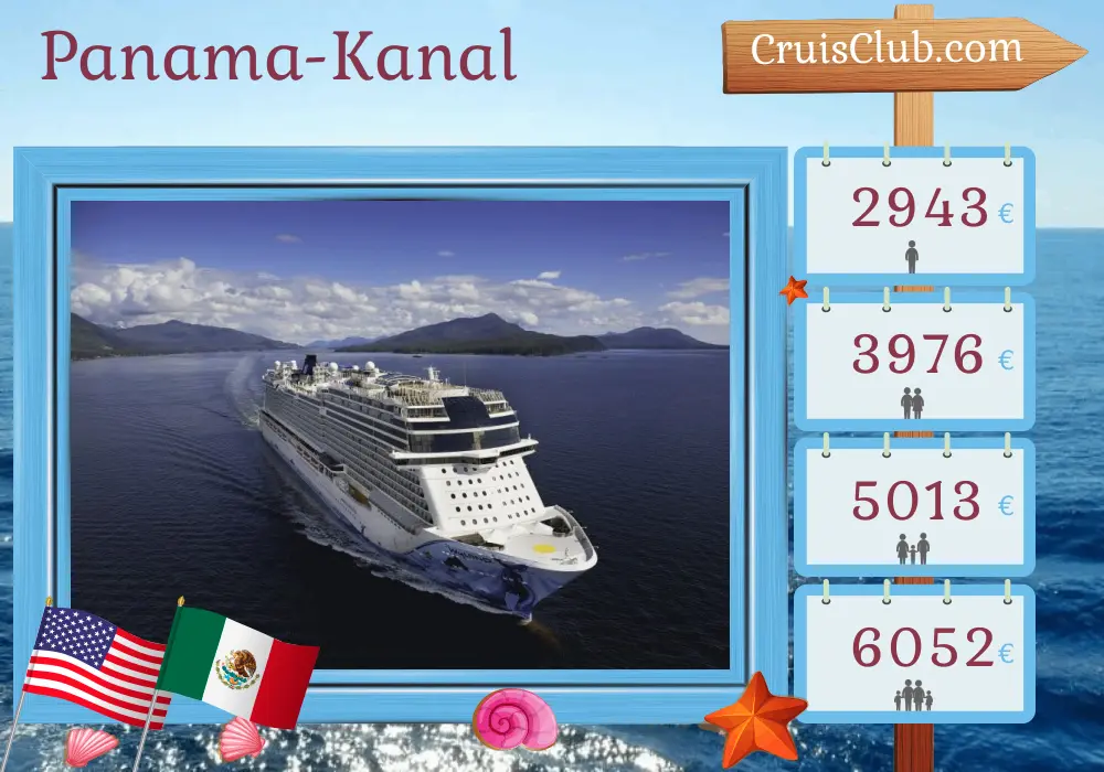 Panamakanal-Kreuzfahrt von Los Angeles nach Miami an Bord des Norwegian Bliss-Schiffs mit Besuchen in den USA, Mexiko, Guatemala, Costa Rica, Panama und Kolumbien für 16 Tage