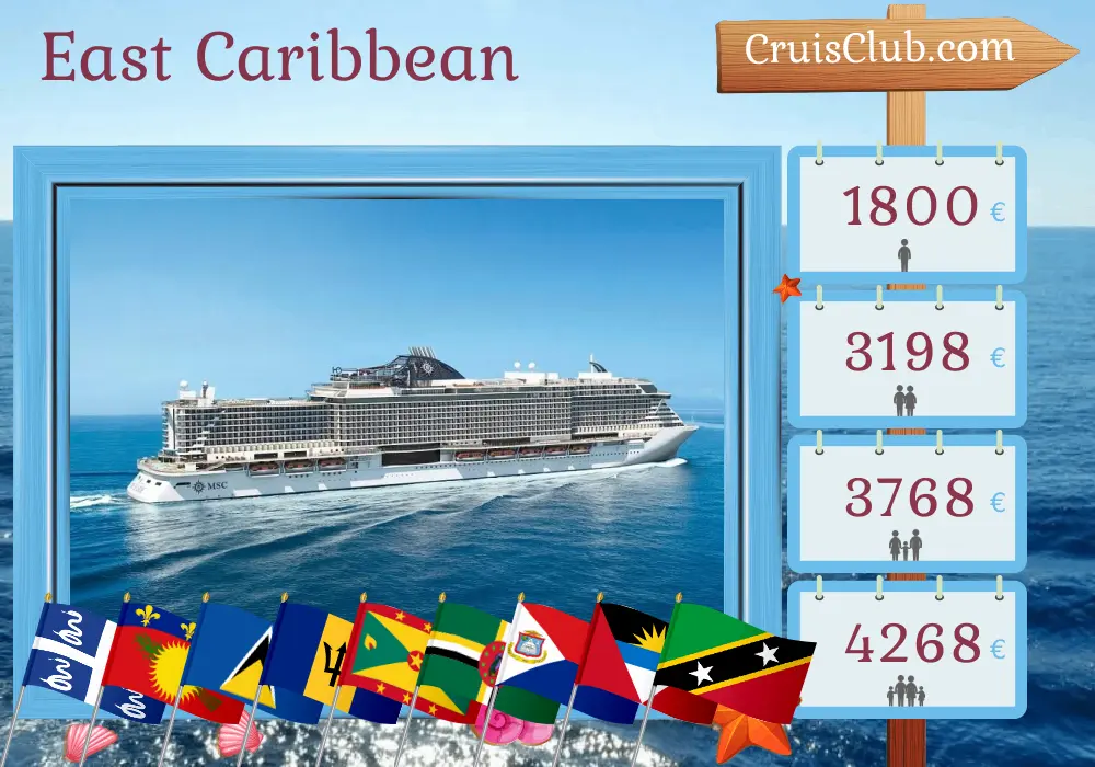 15-day East Caribbean Cruise aboard MSC Seaside
