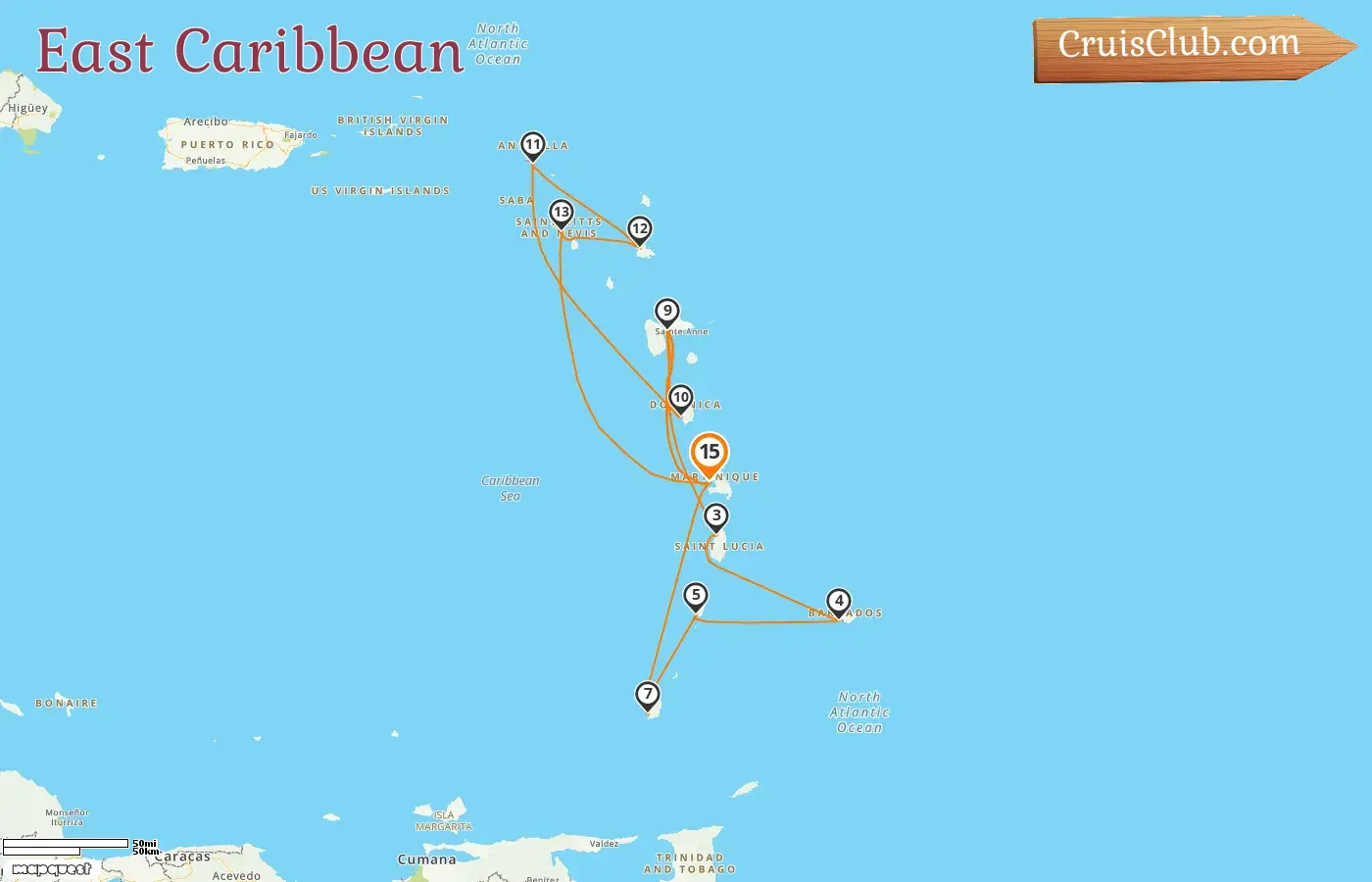 15-day East Caribbean Cruise aboard MSC Seaside