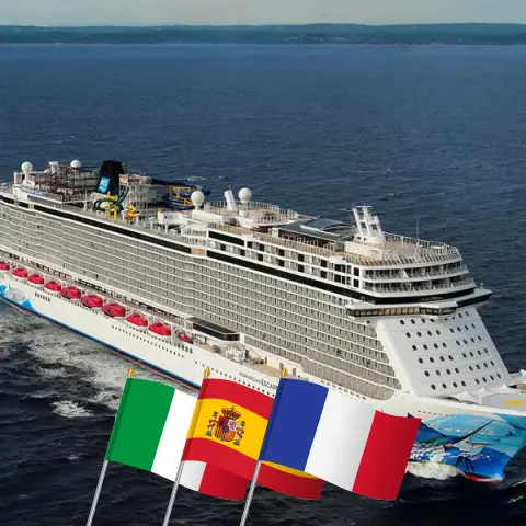 Croisière en Méditerranée au départ de Civitavecchia à bord du navire Norwegian Escape avec des visites en Italie, en Espagne et en France pendant 10 jours