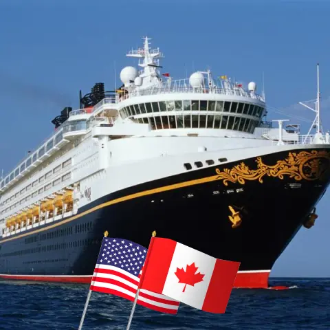 Cruzeiro na América do Norte de San Diego a Vancouver a bordo do navio Disney Wonder com visitas aos EUA e Canadá por 5 dias