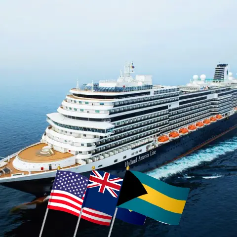 Croisière dans les Caraïbes de l`Est au départ de Fort Lauderdale à bord du navire Koningsdam avec des escales aux États-Unis, à Porto Rico et aux Bahamas pendant 8 jours