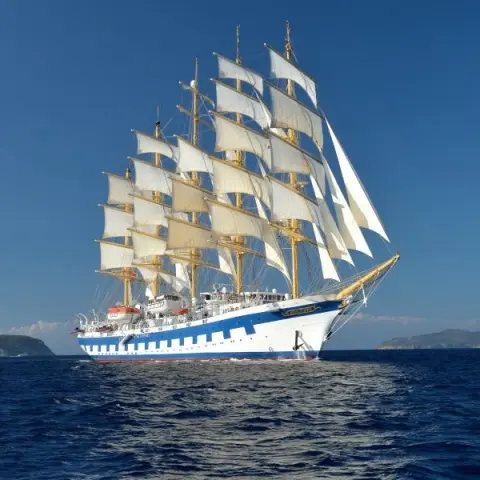 East Caribbean Cruise from St. John`s to Bridgetown aboard Royal Clipper with visits to Guadeloupe, Dominica, Grenada, Saint Vincent and the Grenadines, Saint Lucia, and Barbados for 8 days