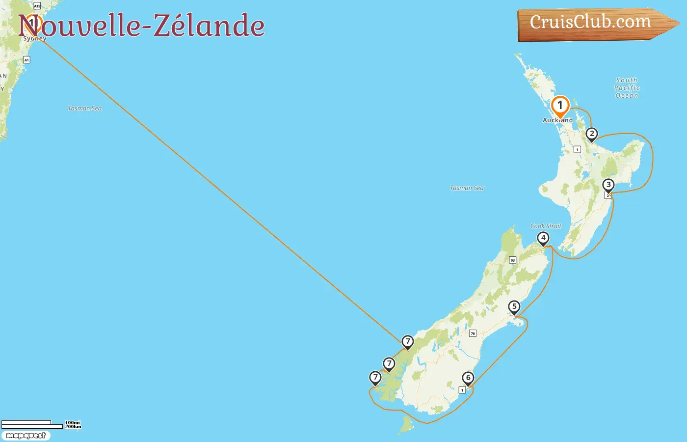 Croisière en Nouvelle-Zélande, d`Auckland à Sydney à bord du navire Celebrity Edge avec des visites en Nouvelle-Zélande et en Australie pendant 11 jours