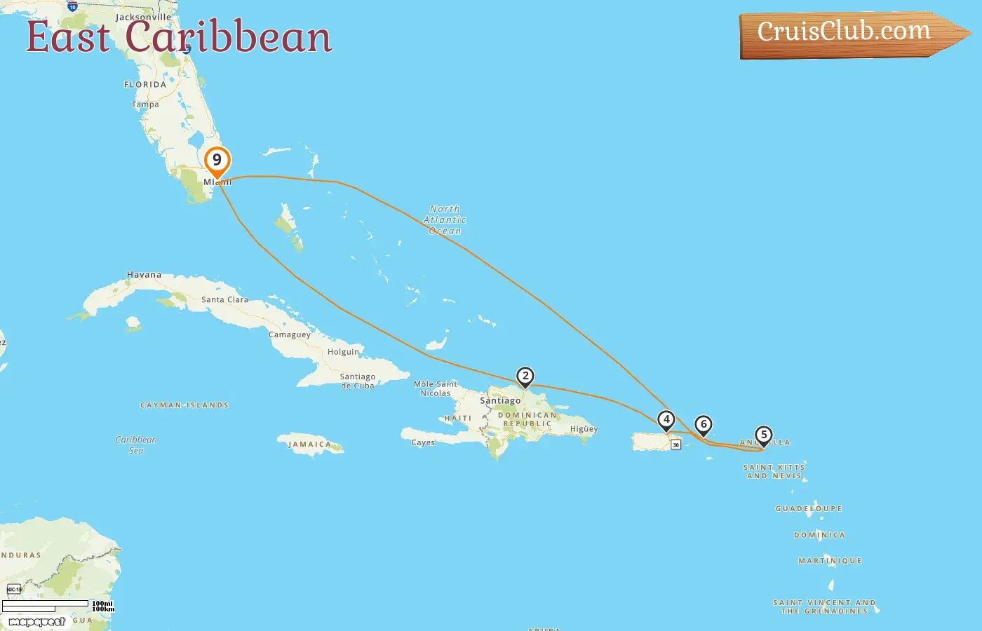 Cruise in the East Caribbean from Miami aboard Carnival Magic