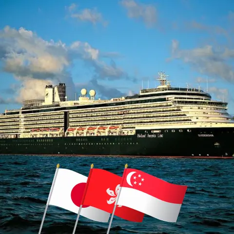 Crucero por el este de Asia desde Tokio a Singapur a bordo del barco Zuiderdam con visitas a Japón, China, Hong Kong, Vietnam y Singapur durante 25 días