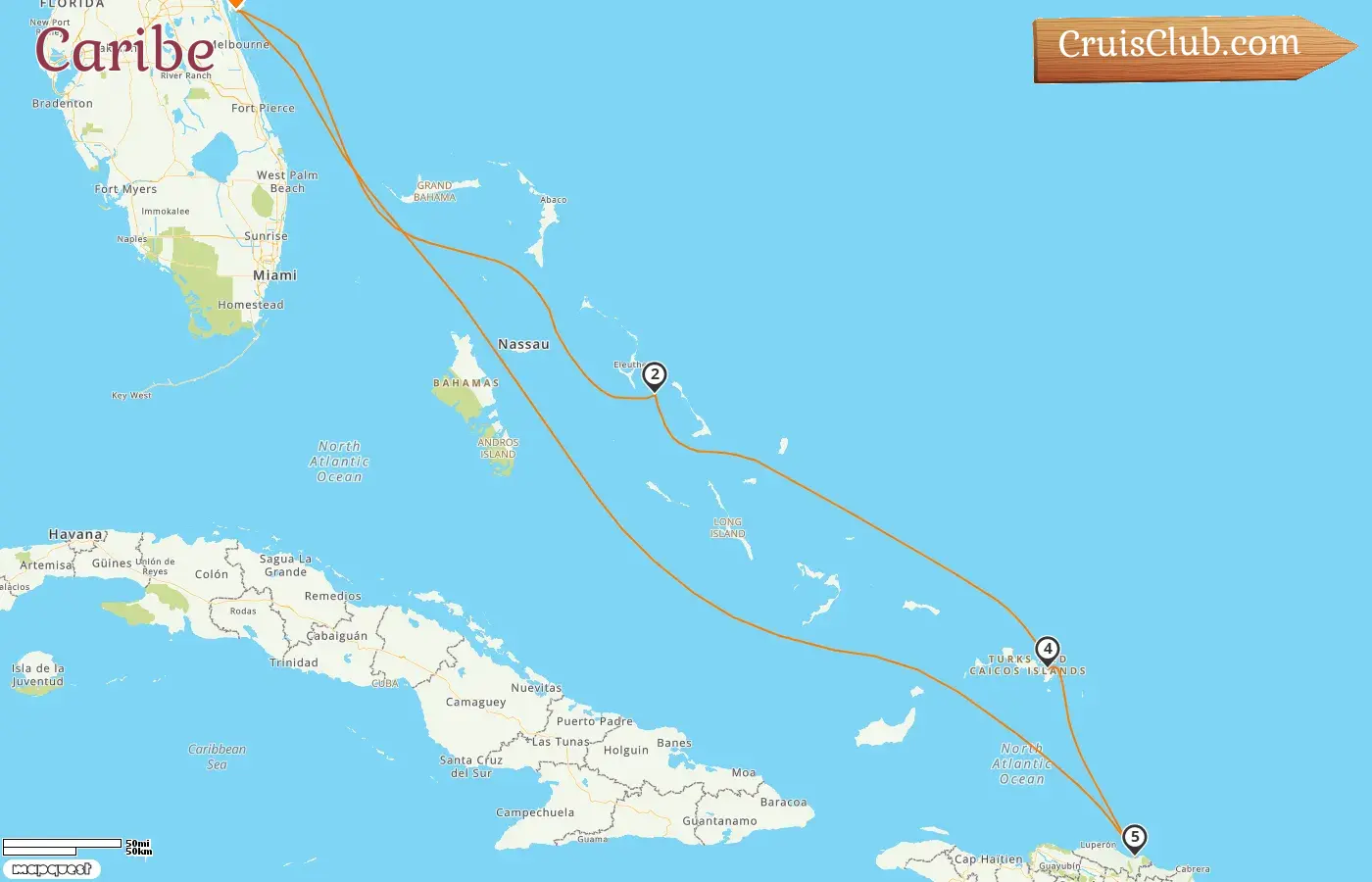 Cruzeiro no Caribe a partir de Port Canaveral / Orlando a bordo do navio Carnival Vista com visitas aos Estados Unidos, Bahamas e República Dominicana por 7 dias