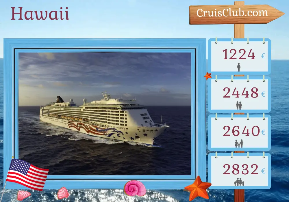 Kreuzfahrt in Hawaii ab Honolulu an Bord des Schiffes Pride of America mit Besuchen in den USA für 8 Tage
