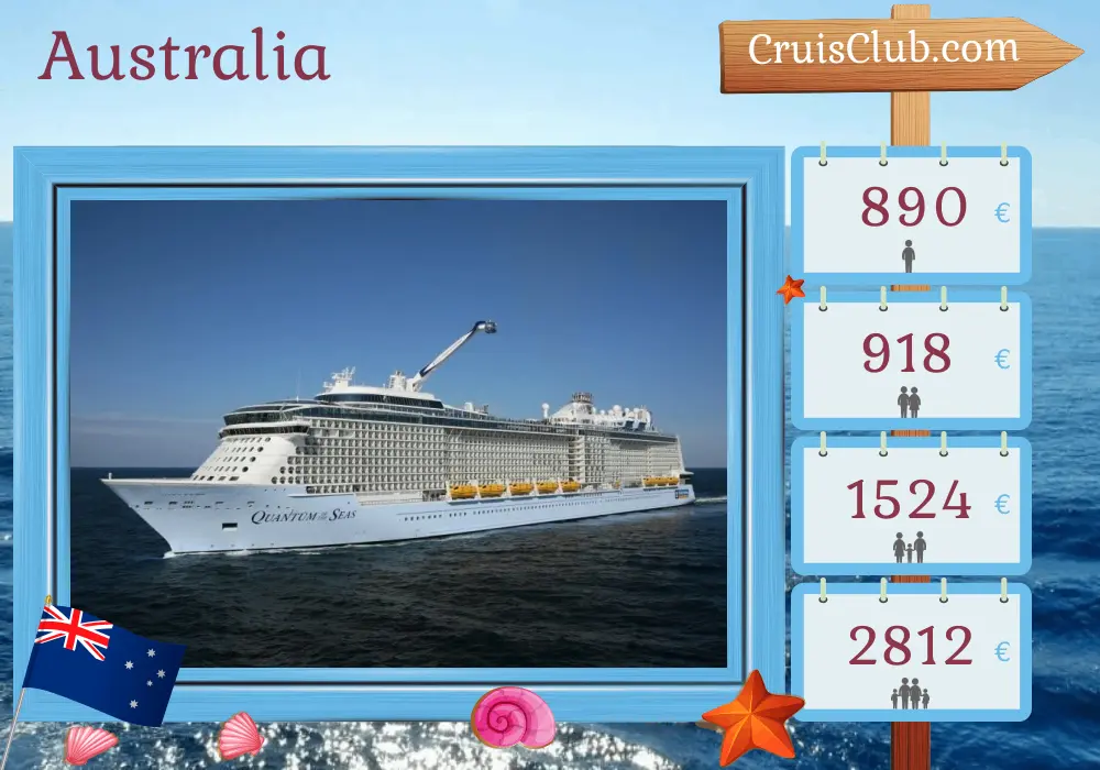 Cruise in the Australia from Brisbane aboard Quantum of the Seas ship with visits to Australia for 5 days