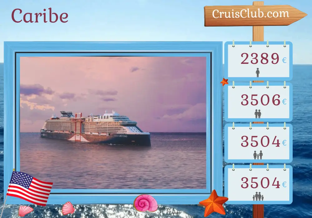 Cruise en el Caribe desde Fort Lauderdale a bordo del Celebrity Beyond con visitas a Estados Unidos y República Dominicana por 8 días