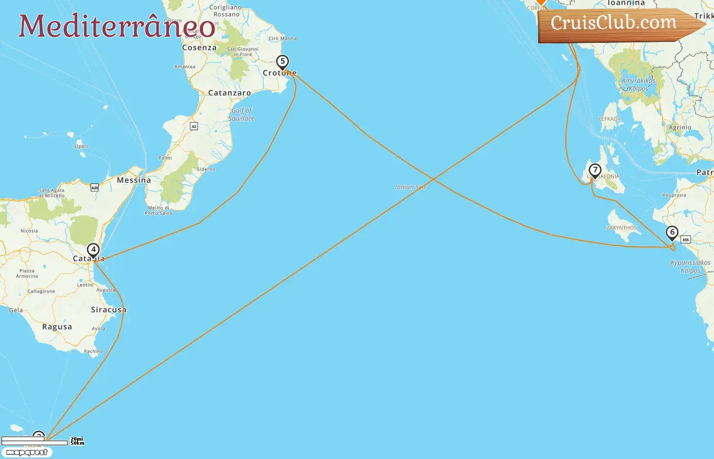Cruzeiro no Mediterrâneo a partir de Corfu a bordo do navio AIDAblu com visitas à Grécia, Malta e Itália por 8 dias