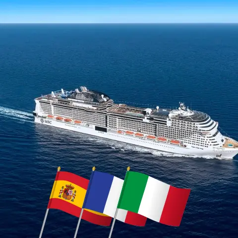 Круиз по Средиземному морю из Пальмы на борту судна MSC Grandiosa с посещением Испании, Франции и Италии на 8 дней