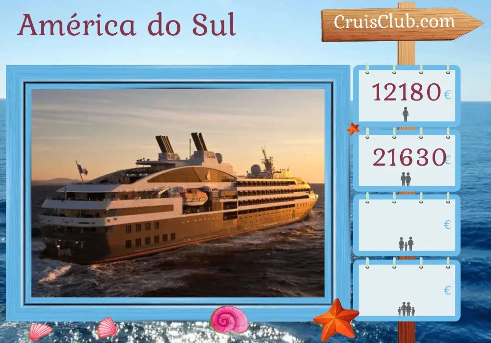 Cruzeiro na América do Sul de Ushuaia a Buenos Aires a bordo do navio Le Boréal com visitas à Argentina e Ilhas Falkland por 19 dias