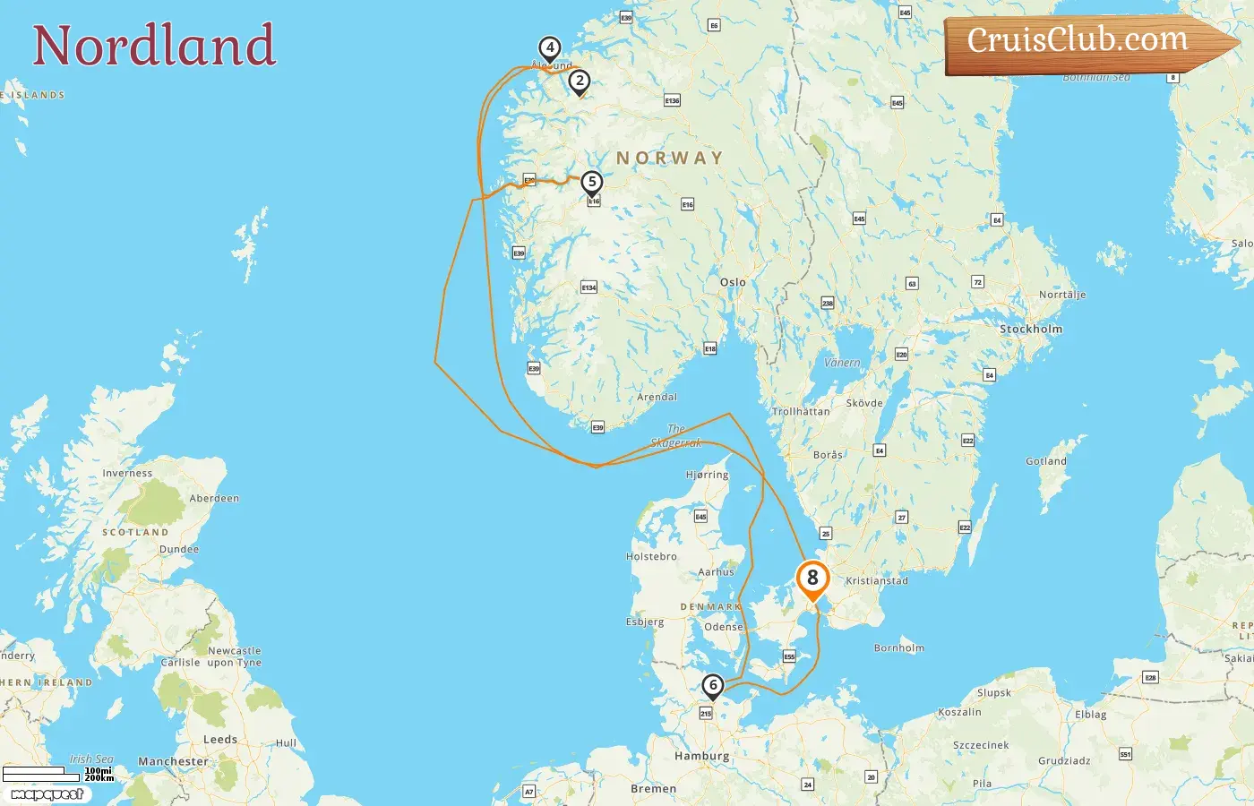 Croisière dans les terres du Nord au départ de Copenhague à bord du navire MSC Euribia avec des escales au Danemark et en Norvège pendant 8 jours