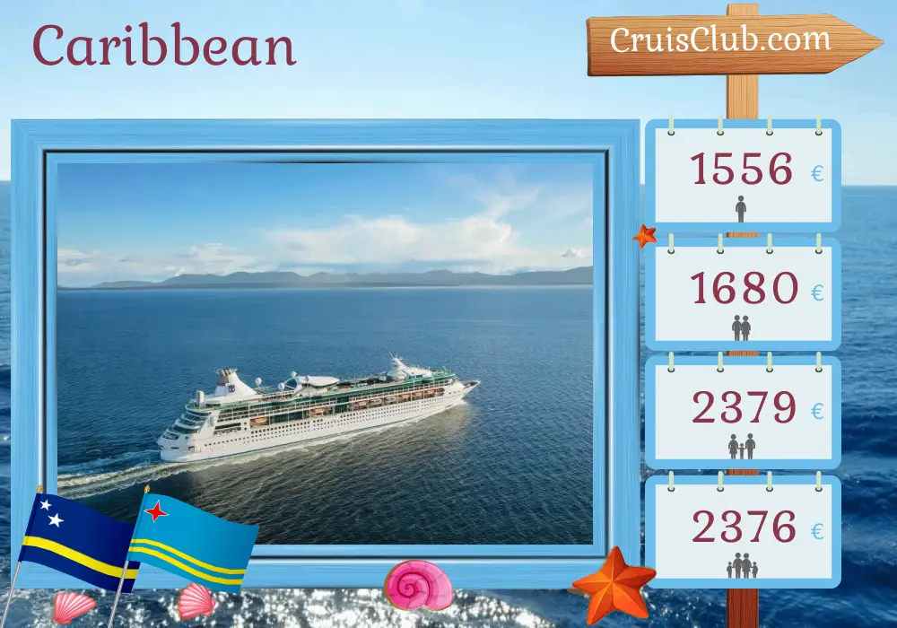 Caribbean Cruise from Cologne on board Rhapsody of the Seas with stops in Panama, Colombia, Curaçao, and Aruba for 8 days