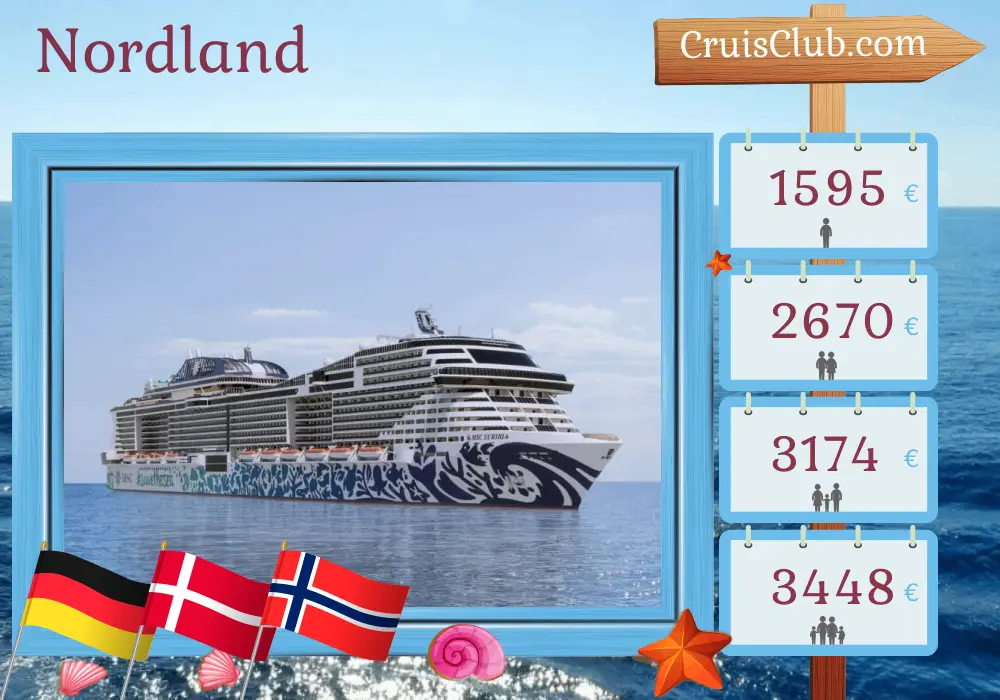 Crucero en el Norte desde Kiel a bordo del barco MSC Euribia con visitas a Alemania, Dinamarca y Noruega durante 8 días