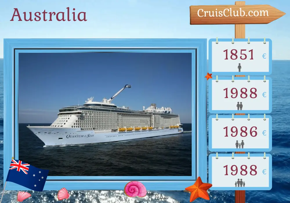 Crucero por Australia desde Brisbane a bordo del barco Quantum of the Seas con visitas a Australia durante 8 días