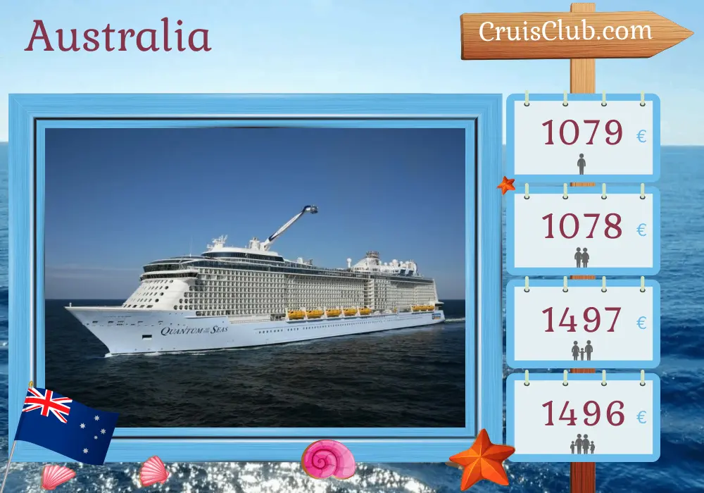 Cruzar Australia desde Brisbane a bordo del barco Quantum of the Seas con visitas a Australia durante 6 días