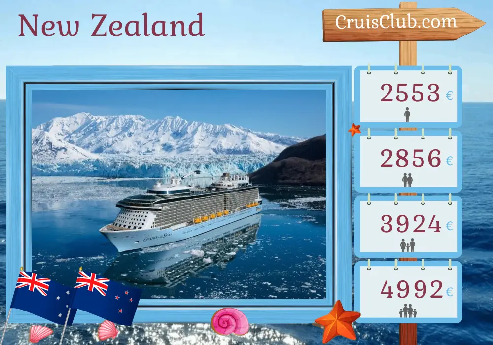 Kreuzfahrt in Neuseeland ab Sydney an Bord des Schiffes Ovation of the Seas mit Besuchen in Australien und Neuseeland für 13 Tage