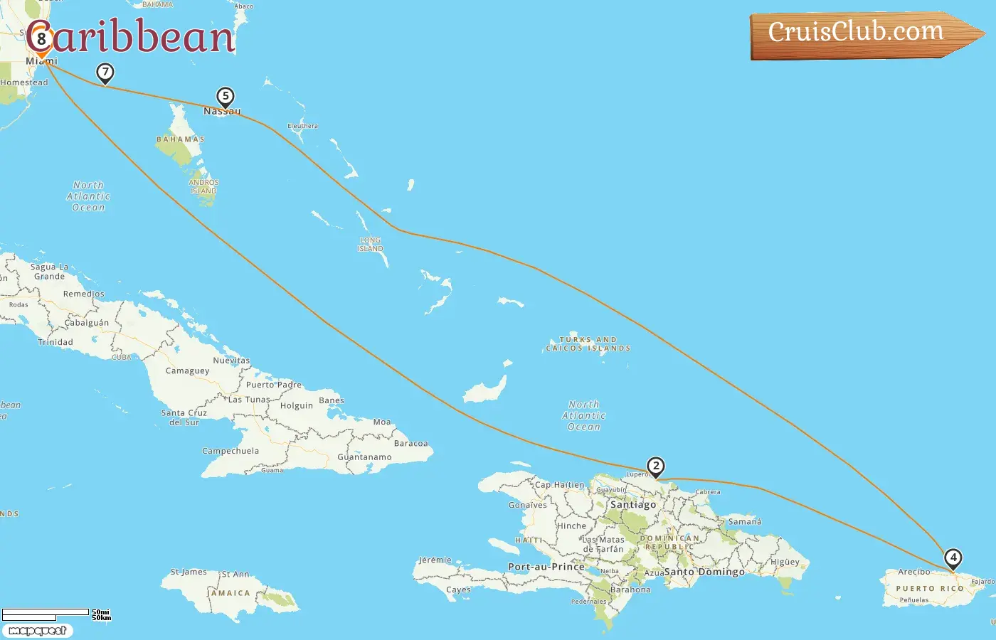 Cruise in the Caribbean from Miami aboard MSC Seascape ship