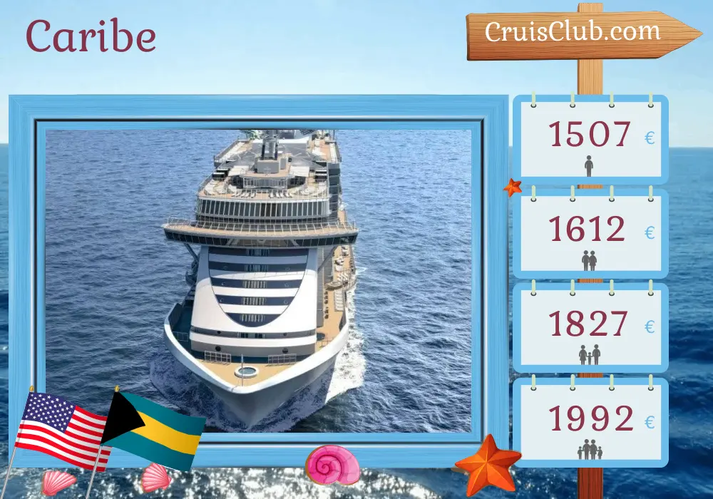 Crucero por el Caribe desde Miami a bordo del barco MSC Seascape con visitas a Estados Unidos, República Dominicana, Puerto Rico y Bahamas durante 8 días