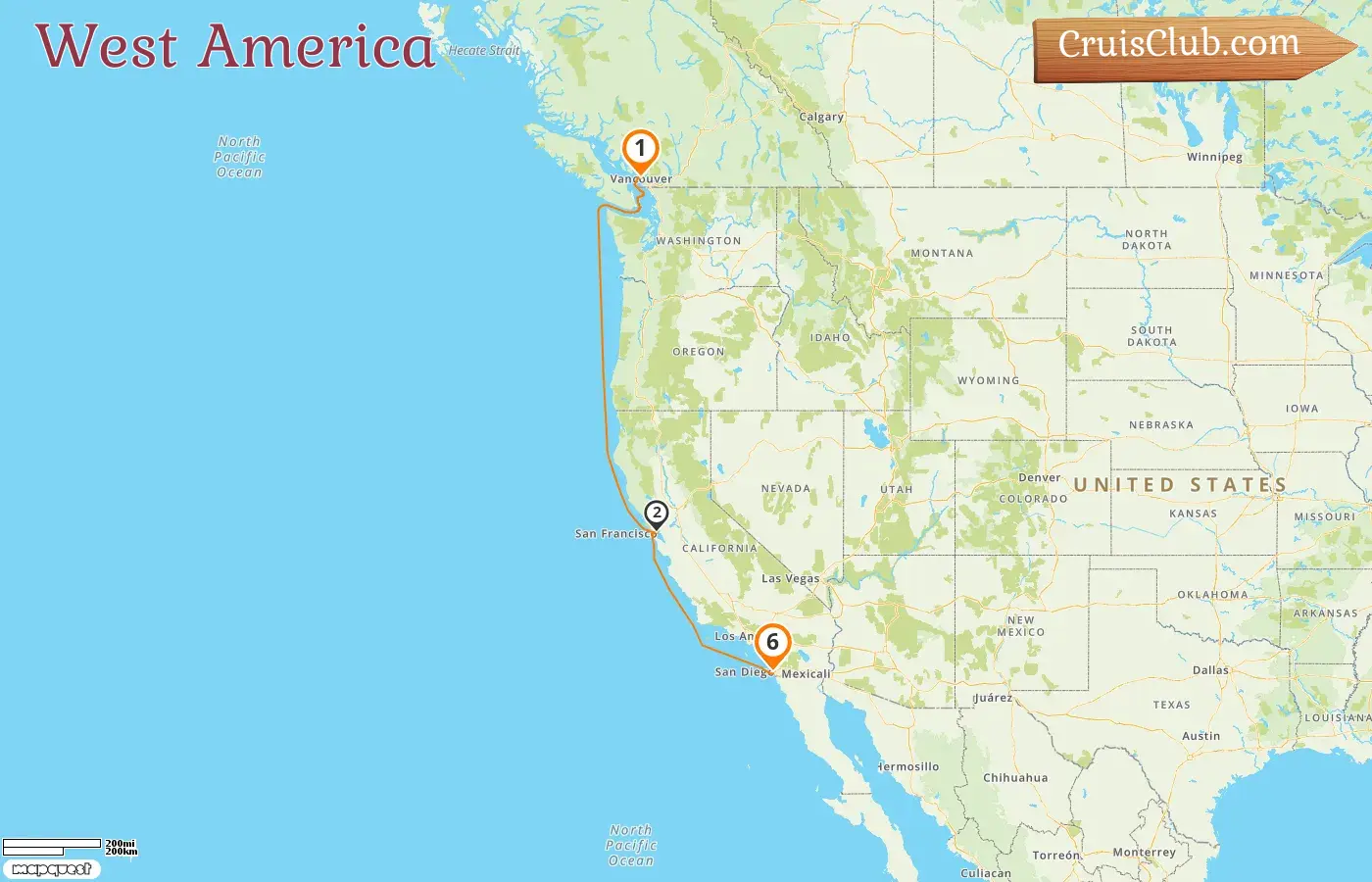 West Amerika Kreuzfahrt von Vancouver nach San Diego an Bord des Schiffes Nieuw Amsterdam mit Besuchen in Kanada und den USA für 6 Tage