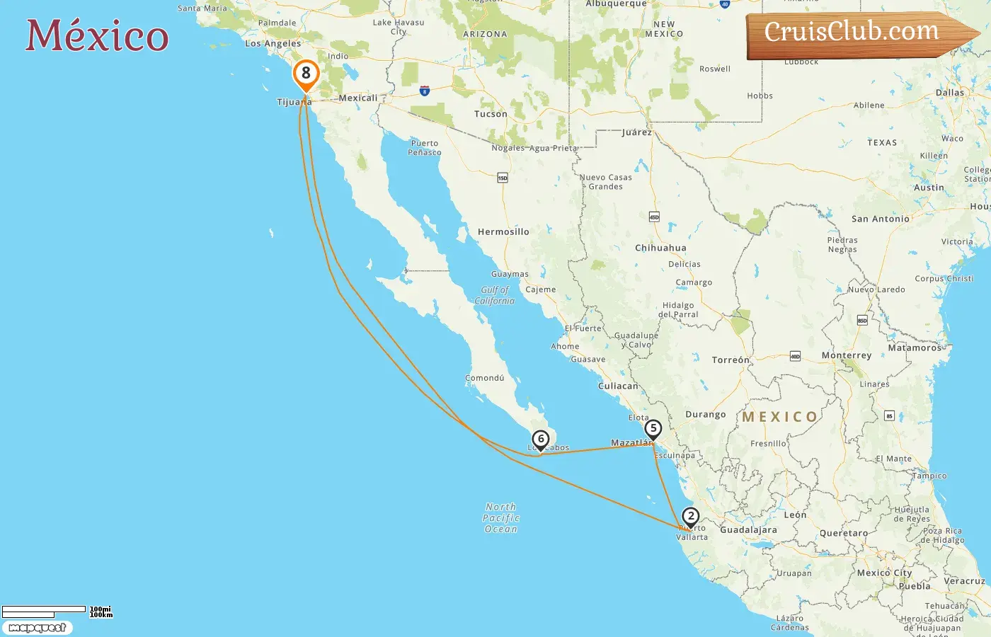 Cruzeiro no México a partir de San Diego a bordo do navio Koningsdam com visitas aos Estados Unidos e México por 8 dias