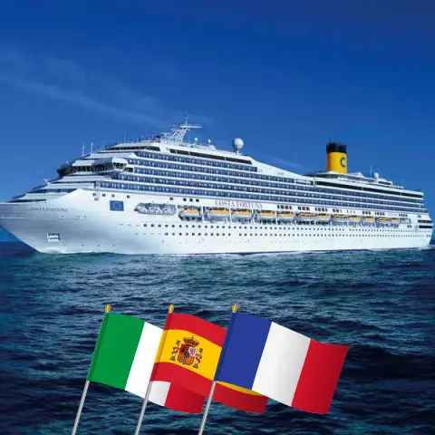 Croisière en Méditerranée depuis Savone à bord du navire Costa Fortuna avec visites en Italie, en Espagne et en France pendant 5 jours