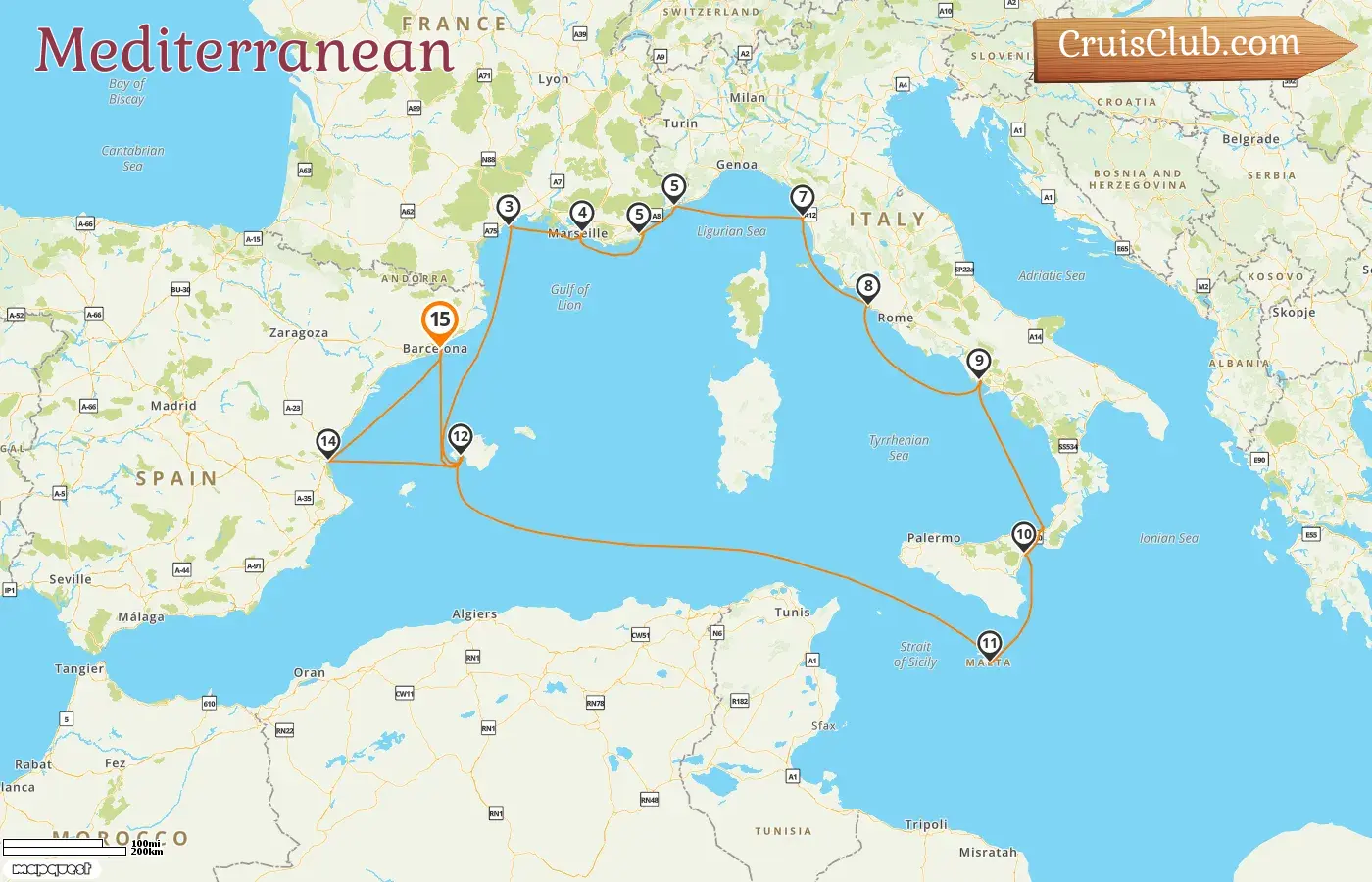 Mediterranean Cruise: Barcelona to Seven Seas Grandeur - Spain, France, Monaco, Italy, Malta